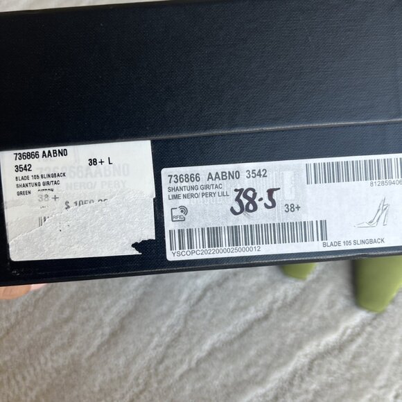 Saint Laurent Silk Slingback Pumps - Picture 10 of 10